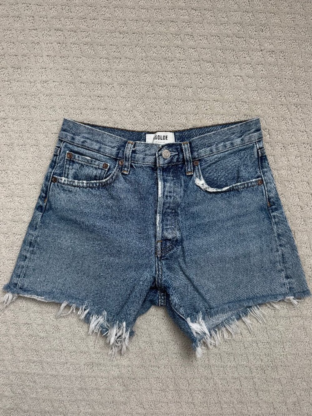 AGOLDE Parker Long Jean Shorts